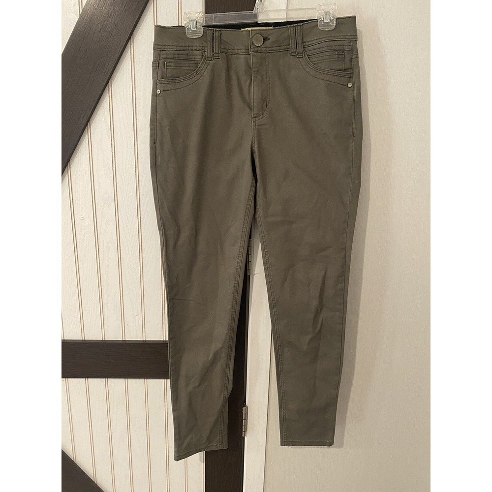 Democracy Womens Army Green Ab-Solution Stretch Freedom Ankle Skinny Jeans 8